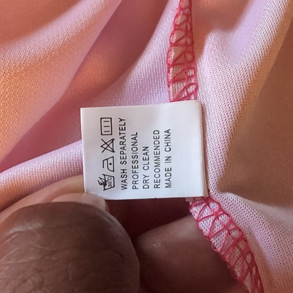 Pink Athletic Polo With Black Detailing Polyester Cotton Blend - Picture 11 of 11